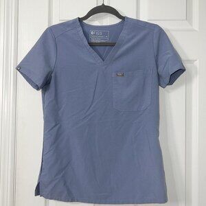 Figs Women's Catarina One-Pocket Scrub Top Blue Size S